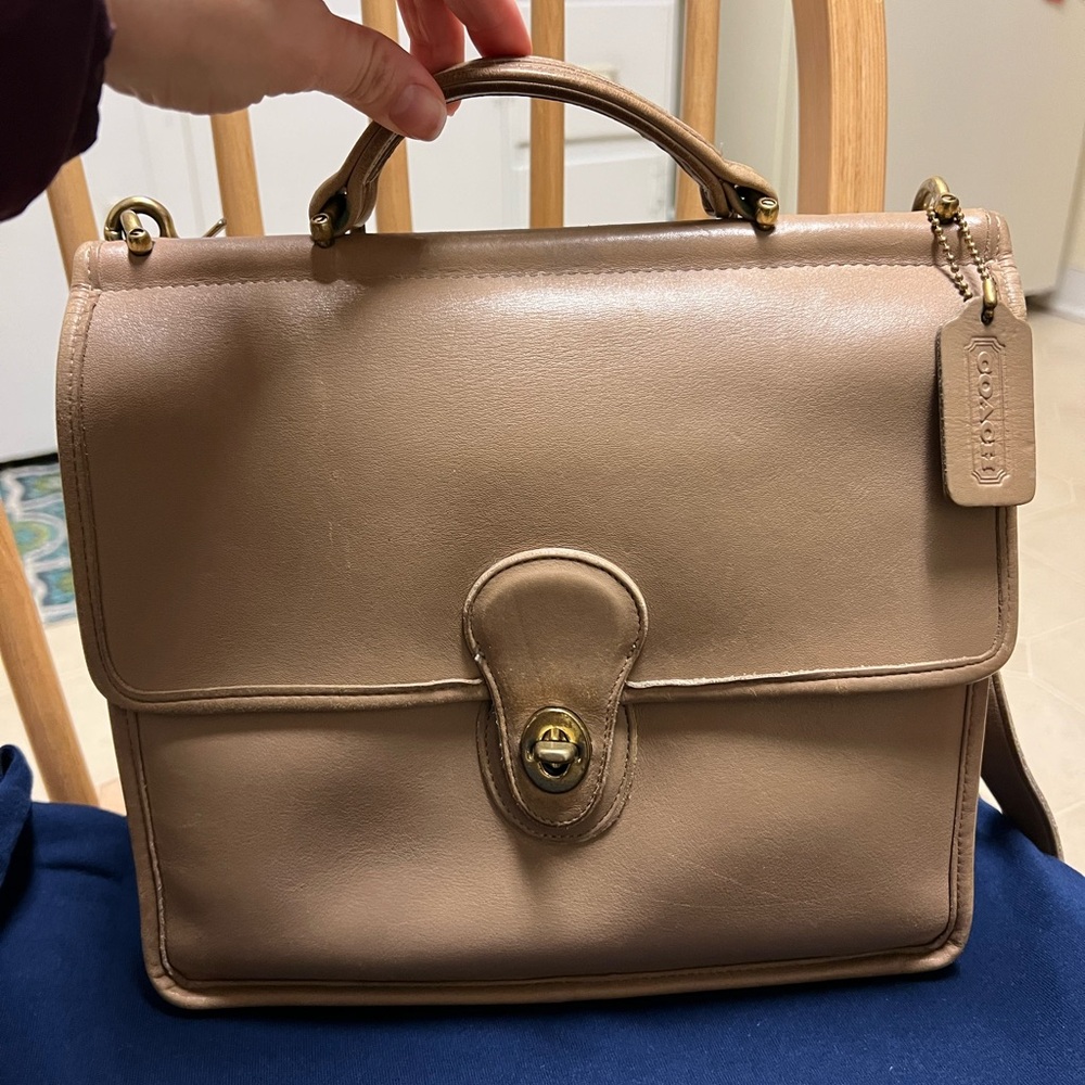 Coach Tan Genuine Leather Women's Bag